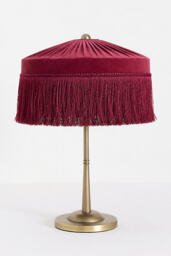 Sinclair Fringe Velvet Table Lamp - thumbnail 2