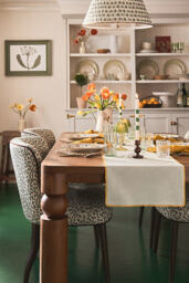 Cas Rectangular Turned Wood Dining Table - thumbnail 3