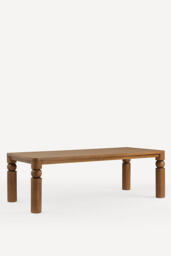 Cas Rectangular Turned Wood Dining Table - thumbnail 6