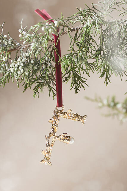 Aurelia Gold Monogram Ornament