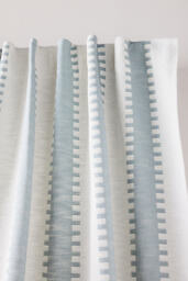 Cotton Jacquard Notched Striped Curtain - thumbnail 2