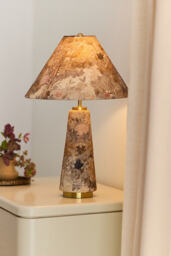 Lulu Printed Fabric Upholstered Empire Table Lamp