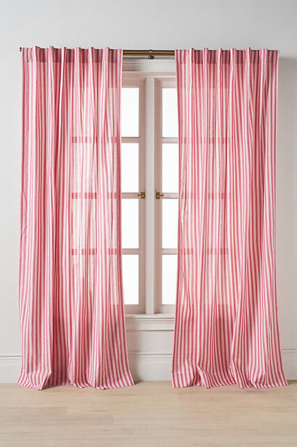 Solenne Cotton Jacquard Scalloped Stripe Curtain - image 1