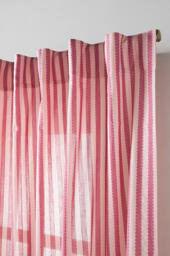 Solenne Cotton Jacquard Scalloped Stripe Curtain - thumbnail 2