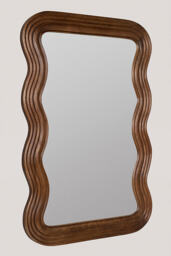 Frances Mango Wood Wiggle Frame Wall Mirror - thumbnail 2