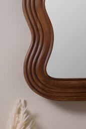 Frances Mango Wood Wiggle Frame Wall Mirror - thumbnail 4
