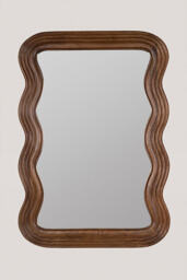 Frances Mango Wood Wiggle Frame Wall Mirror - thumbnail 1