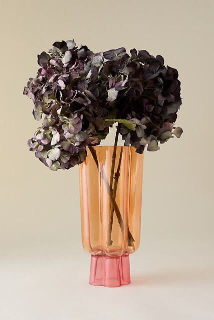 Scalloped Glass Vase - image 1