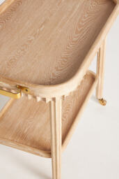 Norma Oak Bar Cart Drinks Trolley - thumbnail 5