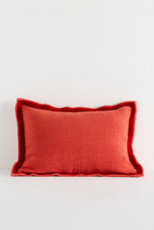 By Anthropologie Emory Linen Velvet Bordered Pillow - thumbnail 4