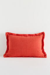By Anthropologie Emory Linen Velvet Bordered Pillow - thumbnail 5