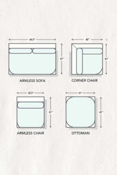 Boro Stripe Kori Modular Ottoman - thumbnail 5