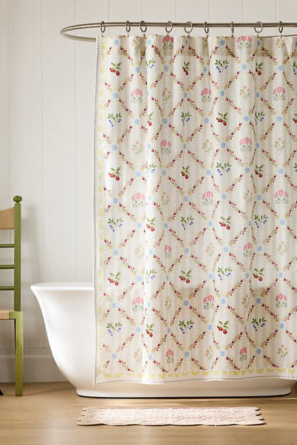 The Printed Cotton Slub Shower Curtain Collection - image 1