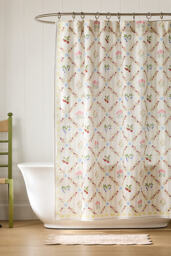 The Printed Cotton Slub Shower Curtain Collection
