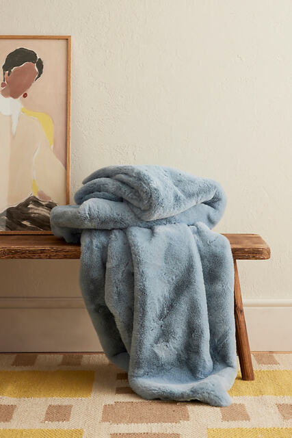 Sophie Faux Fur Throw Blanket - image 1