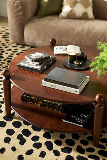 Roma Oak Round Coffee Table - image 1