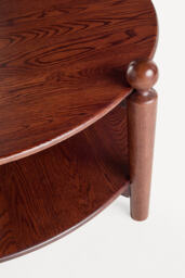 Roma Oak Round Coffee Table - thumbnail 4