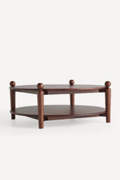 Roma Oak Round Coffee Table - thumbnail 3
