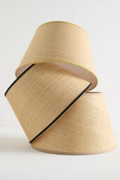 Raffia Tapered Drum Lamp Shade - thumbnail 3