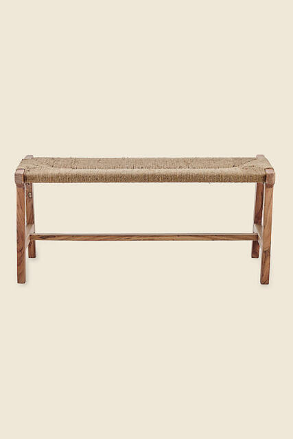 nkuku Acacia & Jute Woven Bench - image 1