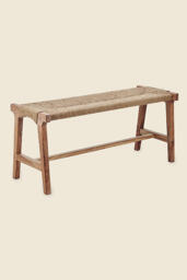 nkuku Acacia & Jute Woven Bench - thumbnail 2