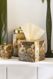 Mckay Patterned Metal Tissue Box Cover - thumbnail 1