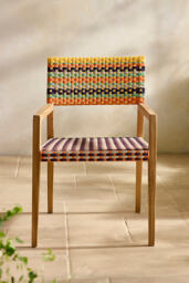 Terrain Havana Wicker & Teak Dining Chair, Global - thumbnail 2