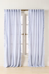 Seersucker Cotton Ruffle Curtain - thumbnail 1