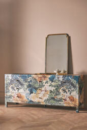 Judarn Hale Cotton Canvas Wooden Nine-Drawer Dresser