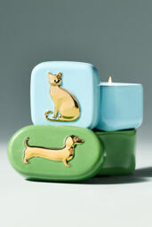 Lucie Dachshund Gourmand Pistachio Ceramic Candle - thumbnail 2