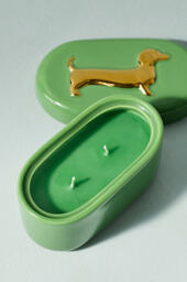 Lucie Dachshund Gourmand Pistachio Ceramic Candle - thumbnail 3