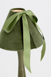 Bosette Bow Velvet & Wood Table Lamp - thumbnail 4