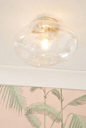 Iridescent Glass Flush Mount Ceiling Light - thumbnail 1