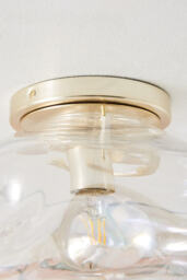 Iridescent Glass Flush Mount Ceiling Light - thumbnail 4
