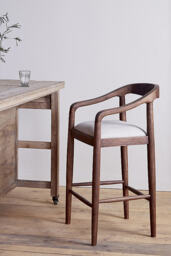 nkuku Anbu Acacia Upholstered Counter Chair