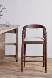 nkuku Anbu Acacia Upholstered Counter Chair - thumbnail 2