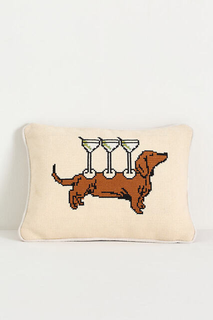 Cotton Needlepoint Icon Mini Cushion - image 1