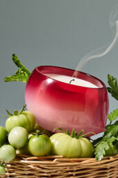 Fresh Off The Vine Figural Radish Glass Candle