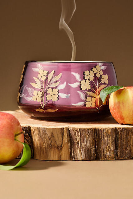 Fallen Leaves Honeycrisp & Oakwood Glass Candle - image 1