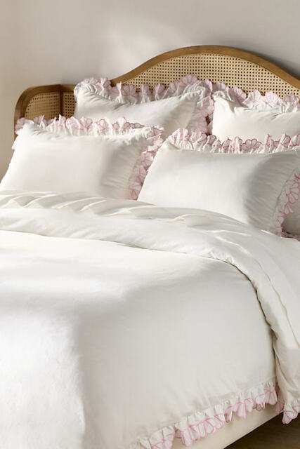 Fera Cotton Embroidered Sateen Duvet Cover - image 1