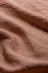 Piglet In Bed Warm Clay Linen Flat Sheet