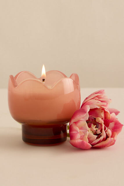 Paddywax Tulip Cactus Flower Glass Candle - image 1