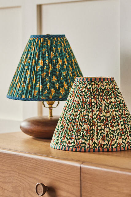 Printed Goods Ruched Lamp Shade - image 1