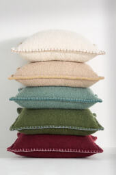 Curtis Bouclé Blanket-Stitch Cushion - thumbnail 4