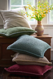 Curtis Bouclé Blanket-Stitch Cushion - thumbnail 2