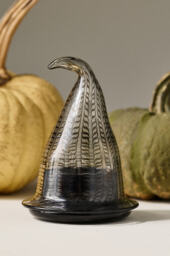 Witches Hat Amber Pumpkin & Spice Figural Glass Candle - thumbnail 1