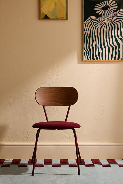 Velvet Chenille Metal Frame Chair, Set of 2 - image 1