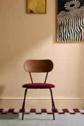 Velvet Chenille Metal Frame Chair, Set of 2 - thumbnail 1
