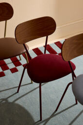 Velvet Chenille Metal Frame Chair, Set of 2 - thumbnail 4