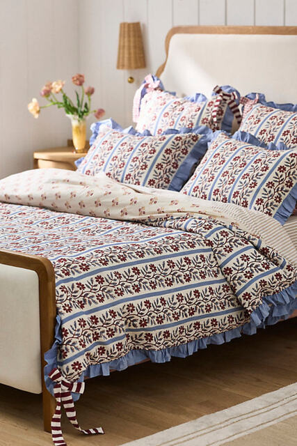 Evita Cotton Floral Printed Tie Duvet Cover - image 1